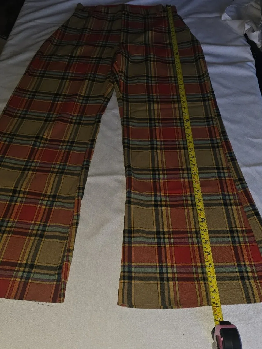 Free People Plaid Jules Wide Leg Pants Size 4 Relaxed Fit Slouchy 90's - Picture 6 of 7